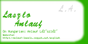 laszlo anlauf business card